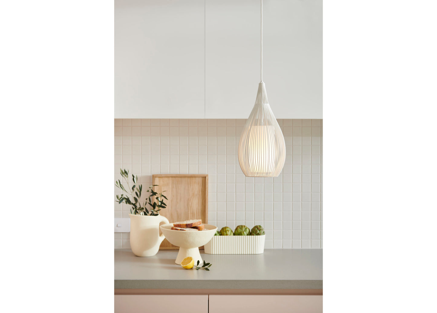 Solis pendant lamp, metal lamp frame, white glass shade, E27 socket