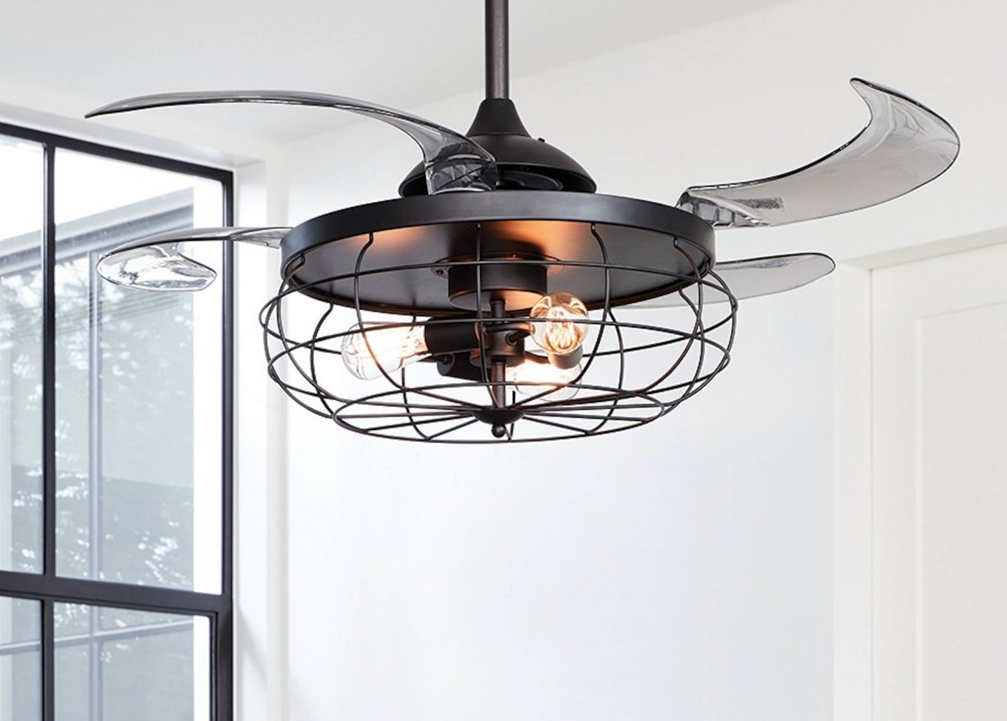 Ceiling fan Industri, 121 cm ∅, 3 speeds, including remote control