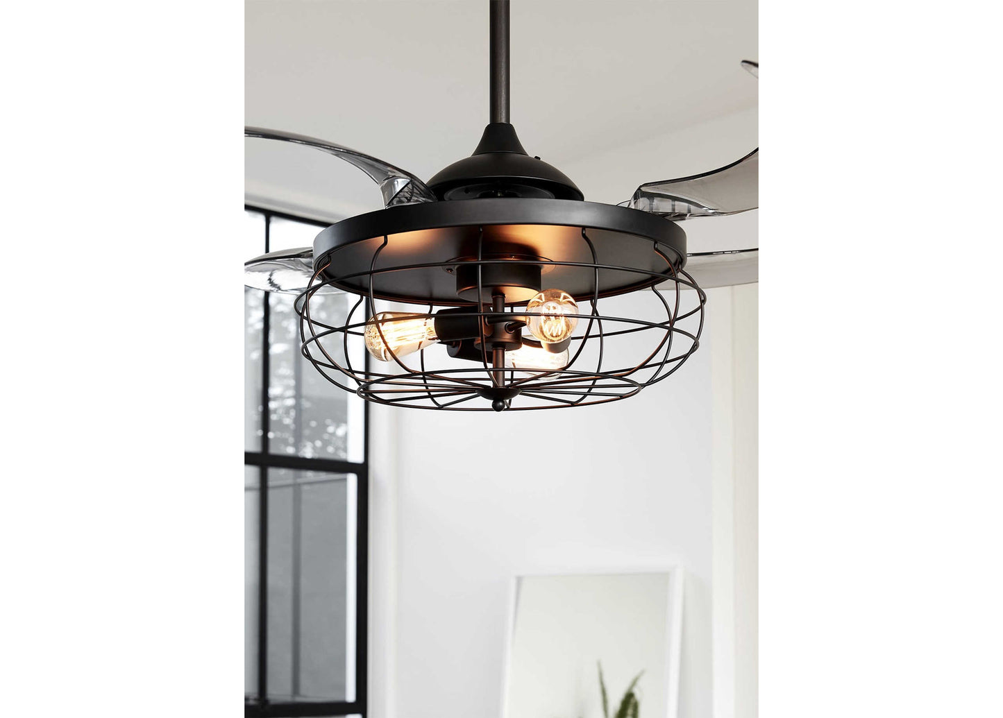 Ceiling fan Industri, 121 cm ∅, 3 speeds, including remote control