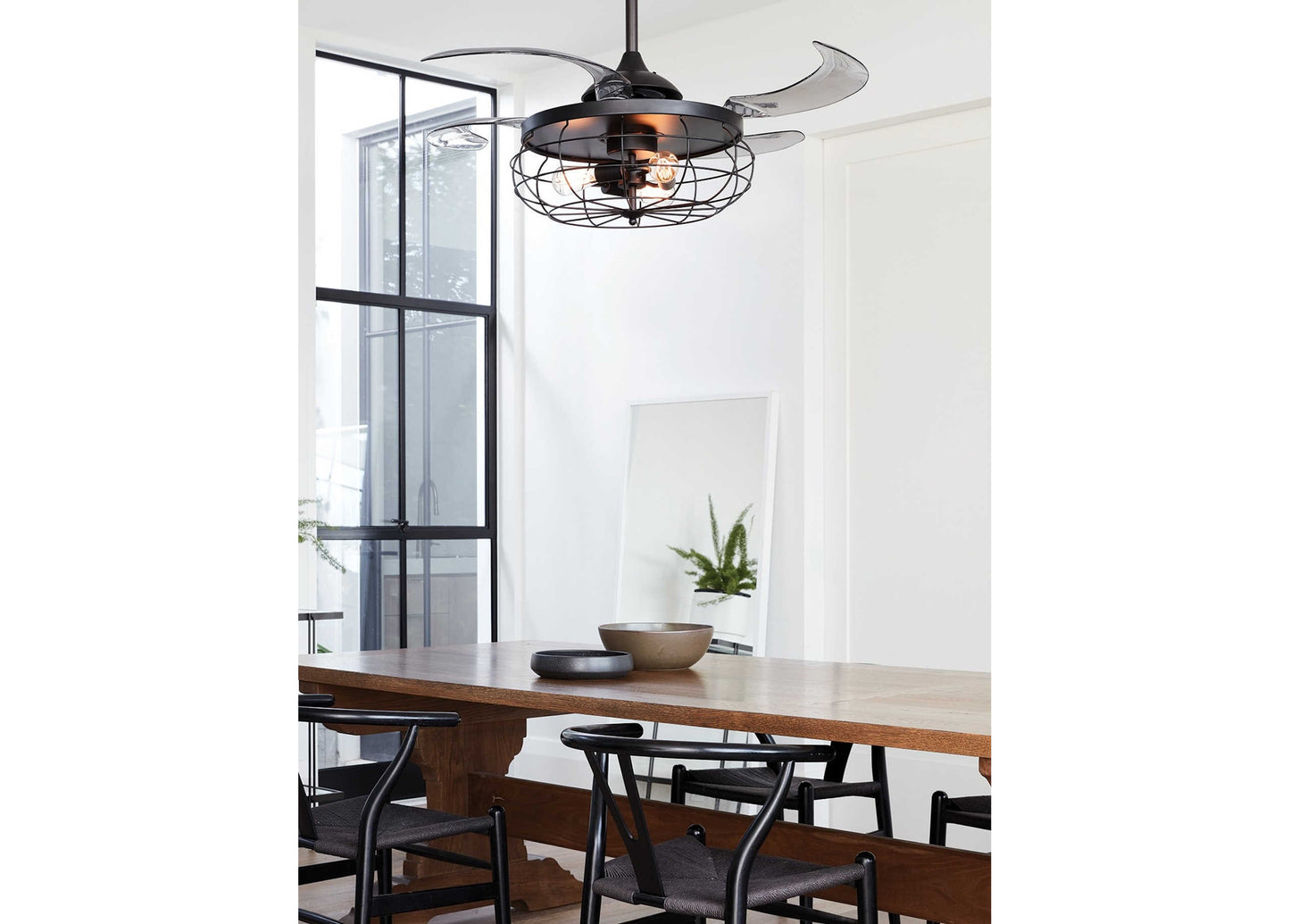 Ceiling fan Industri, 121 cm ∅, 3 speeds, including remote control