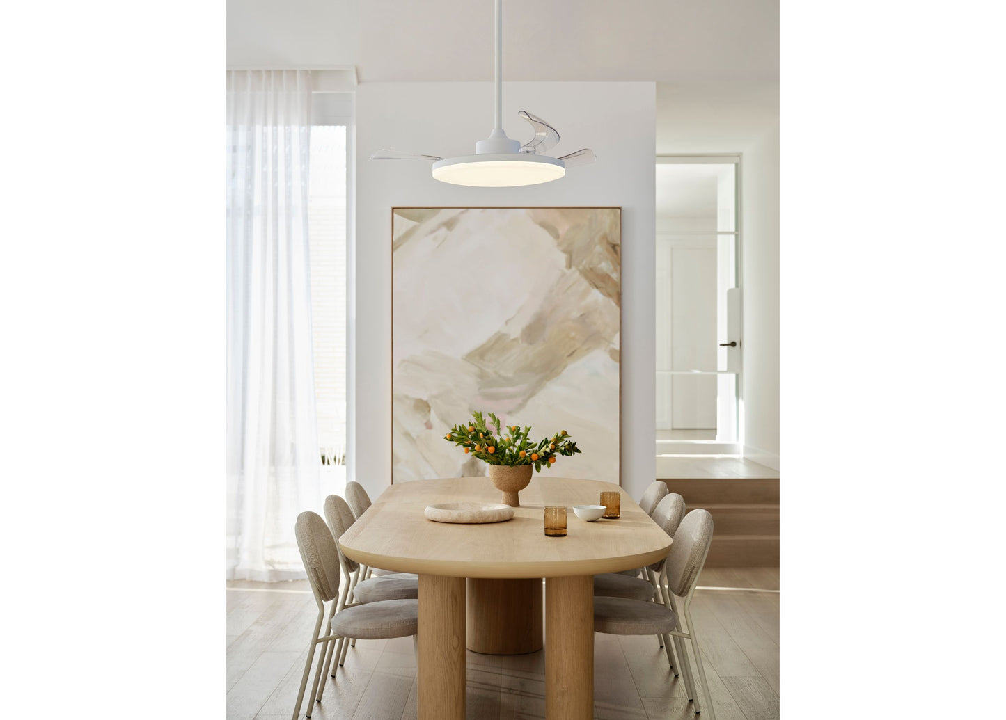 Ceiling fan Stroll, 106 cm ∅, 6 speeds, incl. LED light & remote control