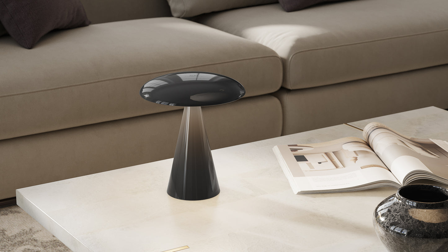 Kinoko table lamp, including LED lighting, wireless, adjustable lampshade, touch switch