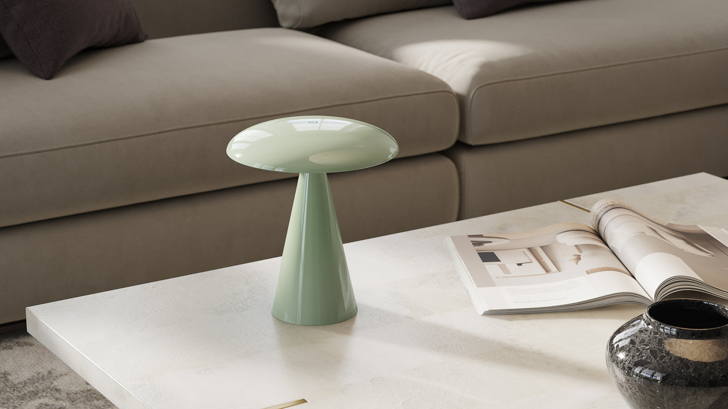 Kinoko table lamp, including LED lighting, wireless, adjustable lampshade, touch switch