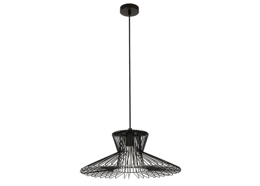 Pendant lamp Pheonix, lamp frame Flair, black, E27 socket