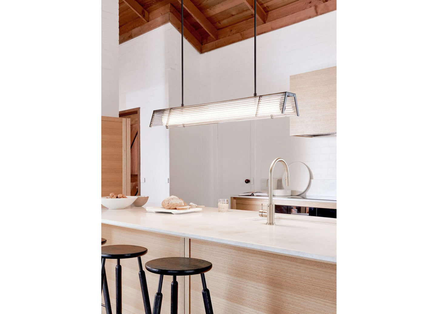 Rivit pendant light, including LED lighting, dimmable, CCT, black lamp frame