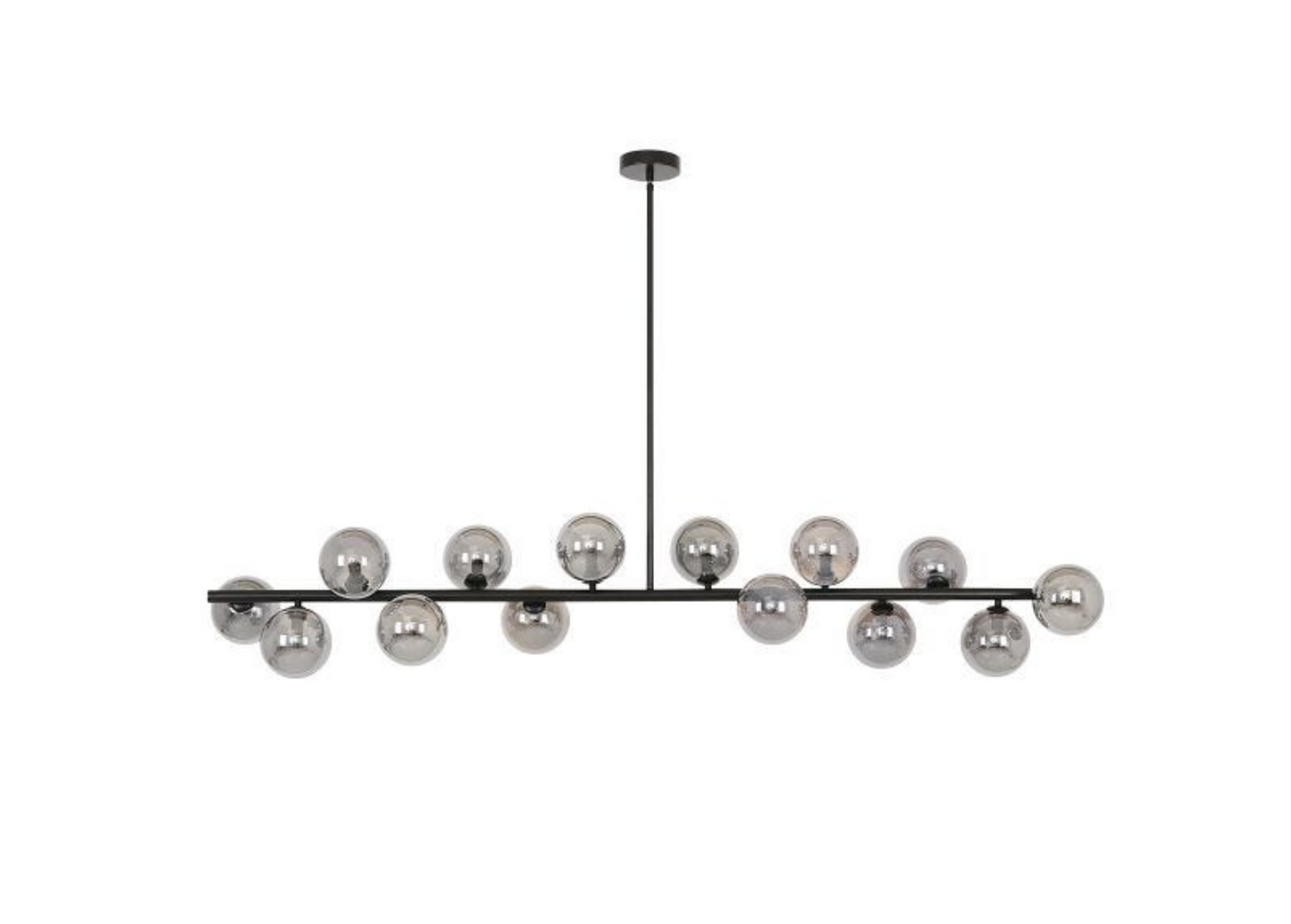 Orion pendant lamp, round glass shade, 14 bulbs, G9 base