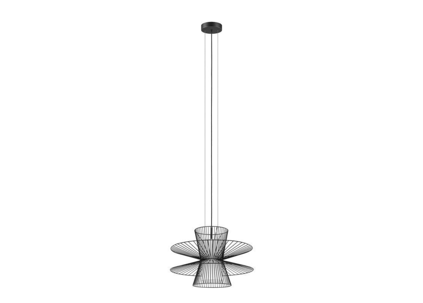 Dulverton pendant lamp, black lamp frame, white glass shade, E27 socket