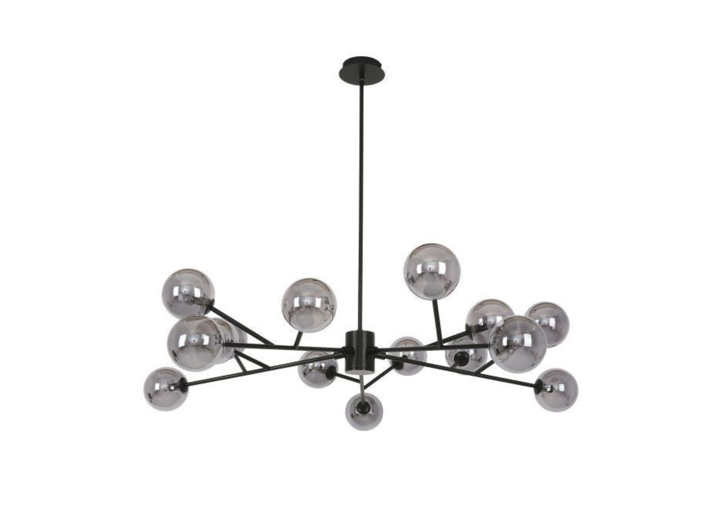 Orion pendant lamp, round glass shade, 15 bulbs, G9 base