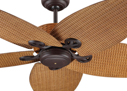 Ceiling fan Fijian II, 132 cm ∅, 3 speeds, incl. wall switch