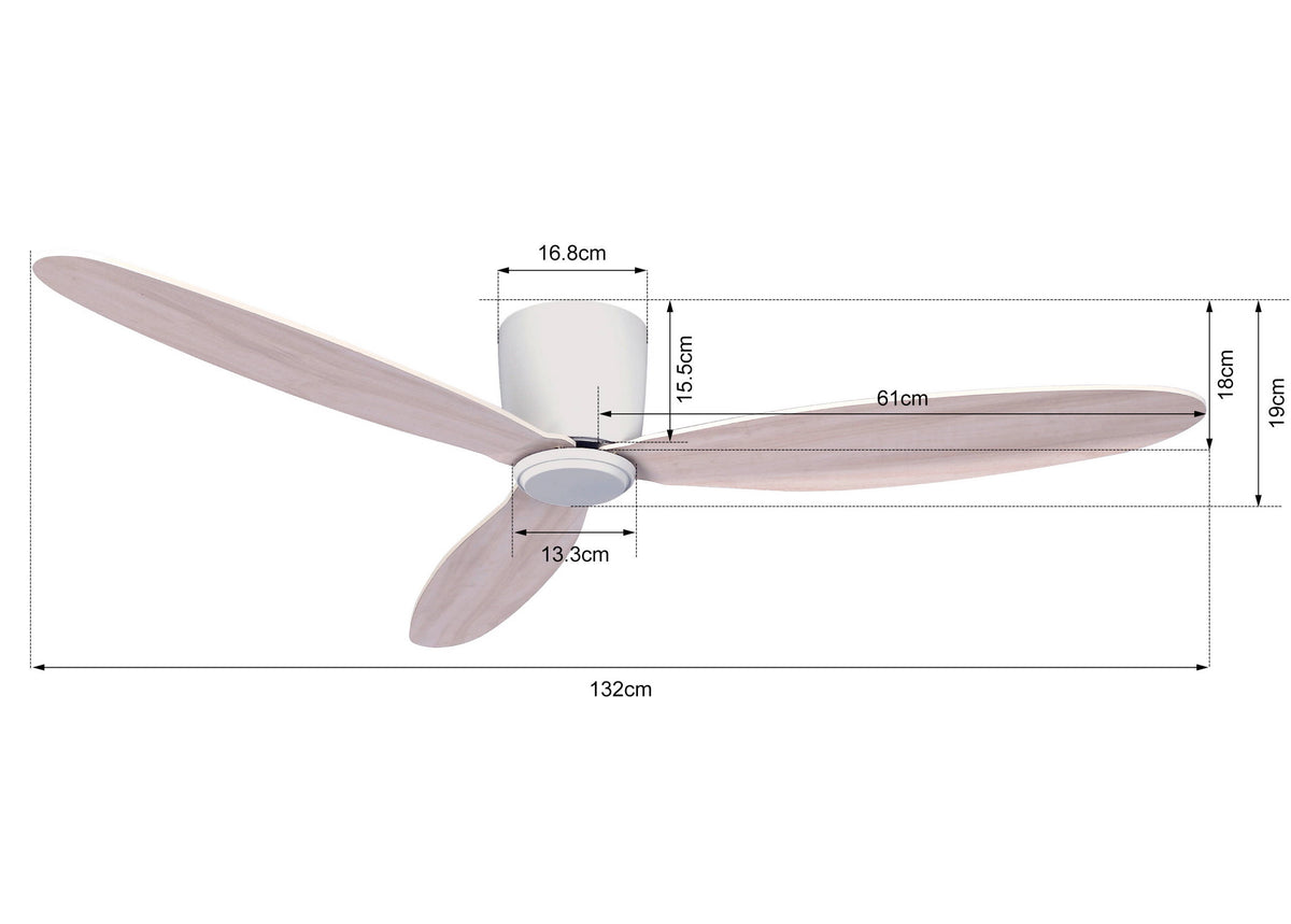 Deckenventilator Radar, 132 cm ∅, 6 Geschwindigkeiten, inkl. Fernbedienung