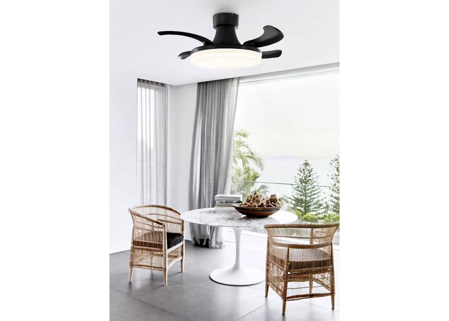 Deckenventilator Orbit, 91,5 cm ∅, 6 Geschwindigkeiten, inkl. LED-Leuchtmittel & Fernbedienung