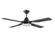 Deckenventilator Moonah, 122 cm ∅, 3 Geschwindigkeiten, inkl. LED-Leuchtmittel & Fernbedienung – Schwarz