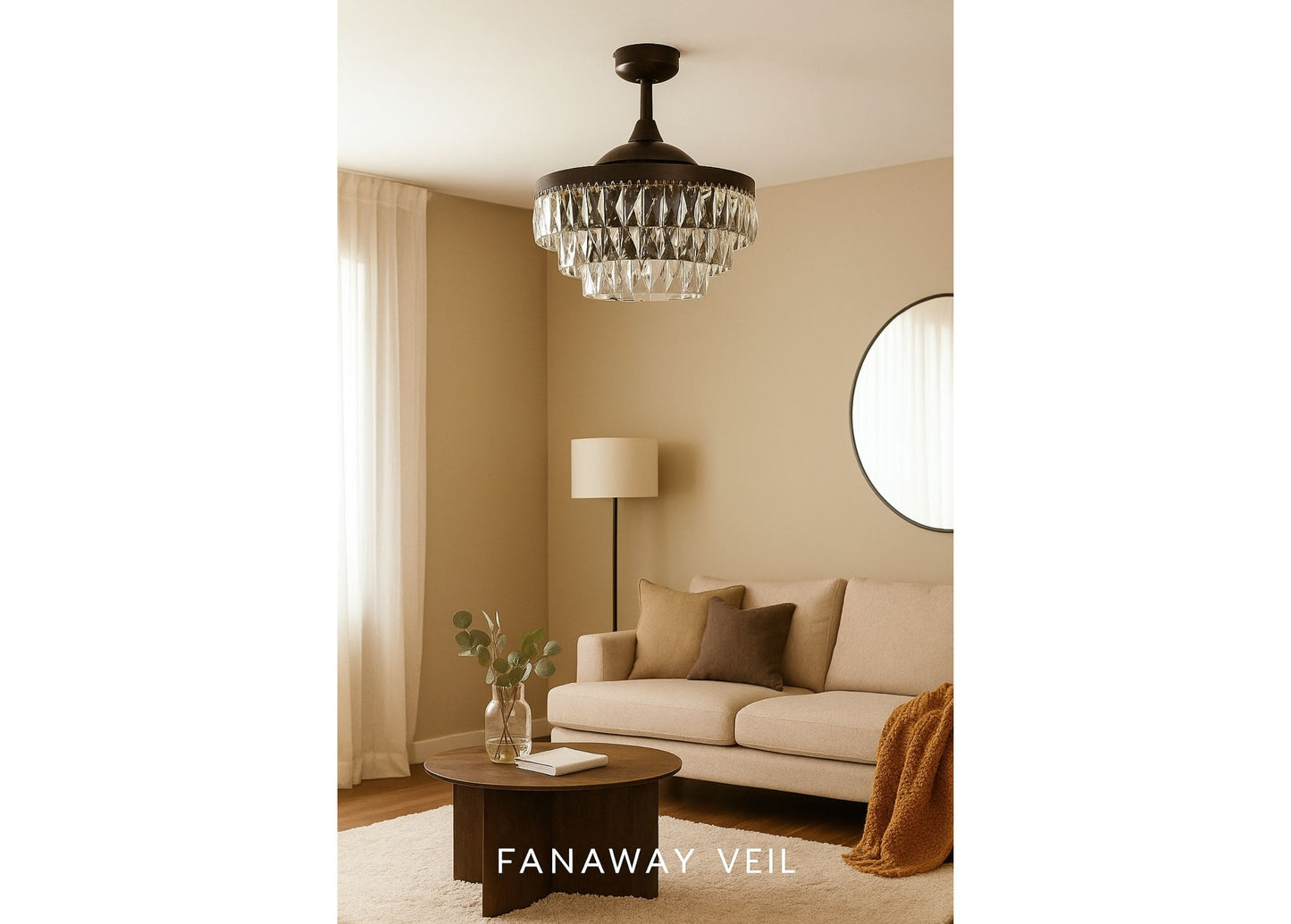 Deckenventilator Veil, 121 cm ∅, 3 Geschwindigkeiten, inkl. Fernbedienung