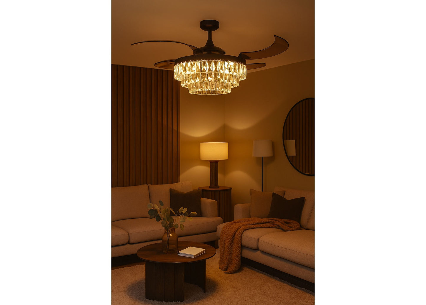 Deckenventilator Veil, 121 cm ∅, 3 Geschwindigkeiten, inkl. Fernbedienung