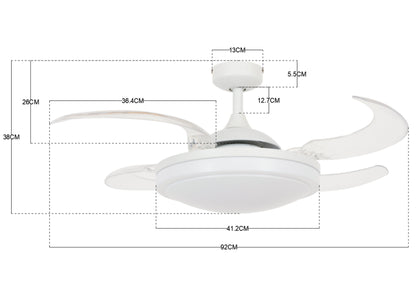 Deckenventilator Fanaway Evora, 94 cm ∅, 3 Geschwindigkeiten, inkl. Fernbedienung