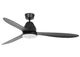 Deckenventilator Whitehaven, 142 cm ∅, 6 Geschwindigkeiten, inkl. Fernbedienung – Schwarz / Mit Licht