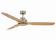 Deckenventilator Shoalhaven, 142 cm ∅, 3 Geschwindigkeiten, inkl. Fernbedienung – Chrom/Teak / Nein