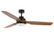 Deckenventilator Shoalhaven, 142 cm ∅, 3 Geschwindigkeiten, inkl. Fernbedienung – Schwarz/Koa / Ja