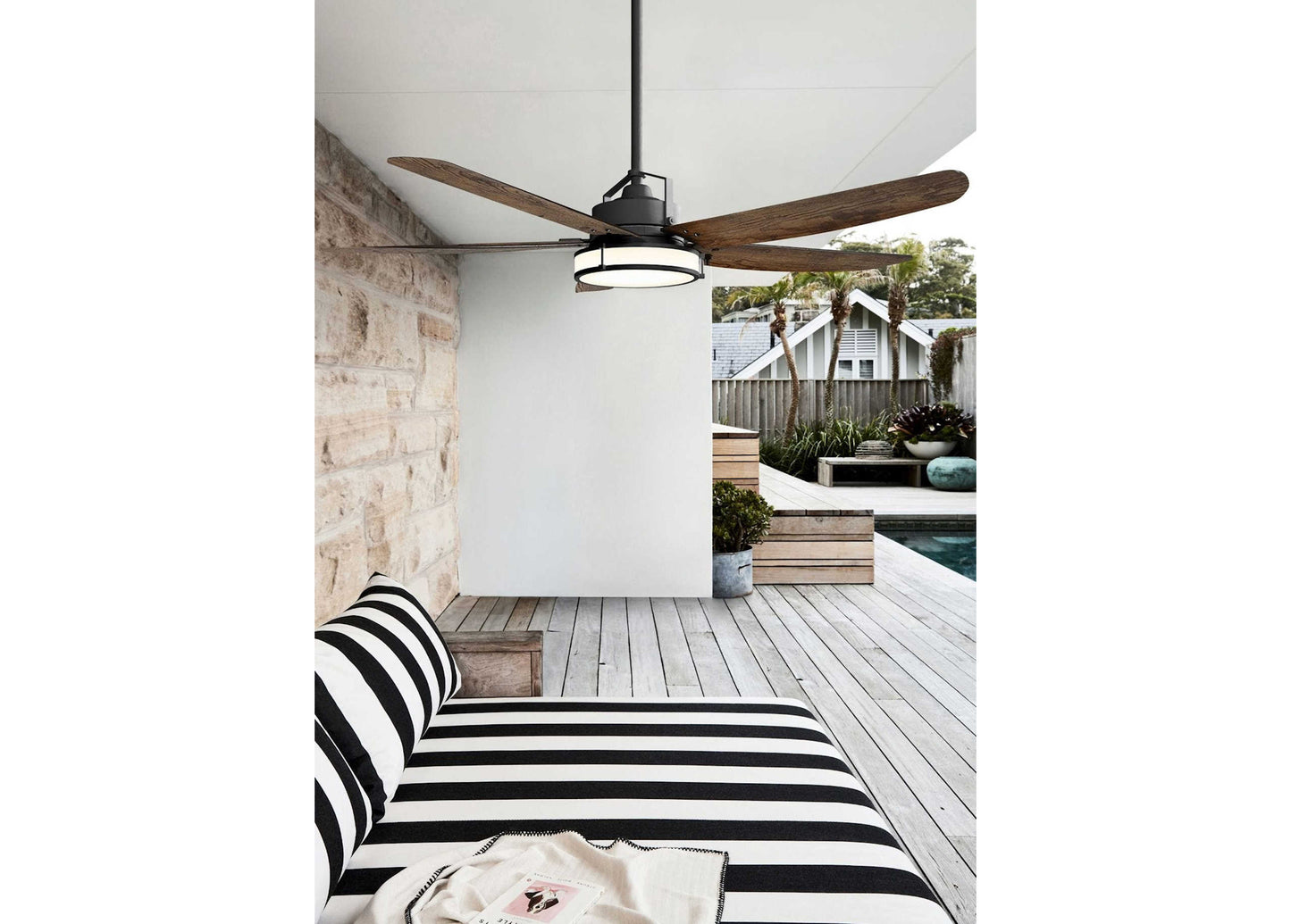 Ceiling fan Louisville, 157 cm ∅, 6 speeds, incl. LED bulb &amp; remote control