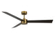 Ceiling fan Climate IV, 132 cm ∅, 6 speeds, incl. LED light &amp; remote control – Brass