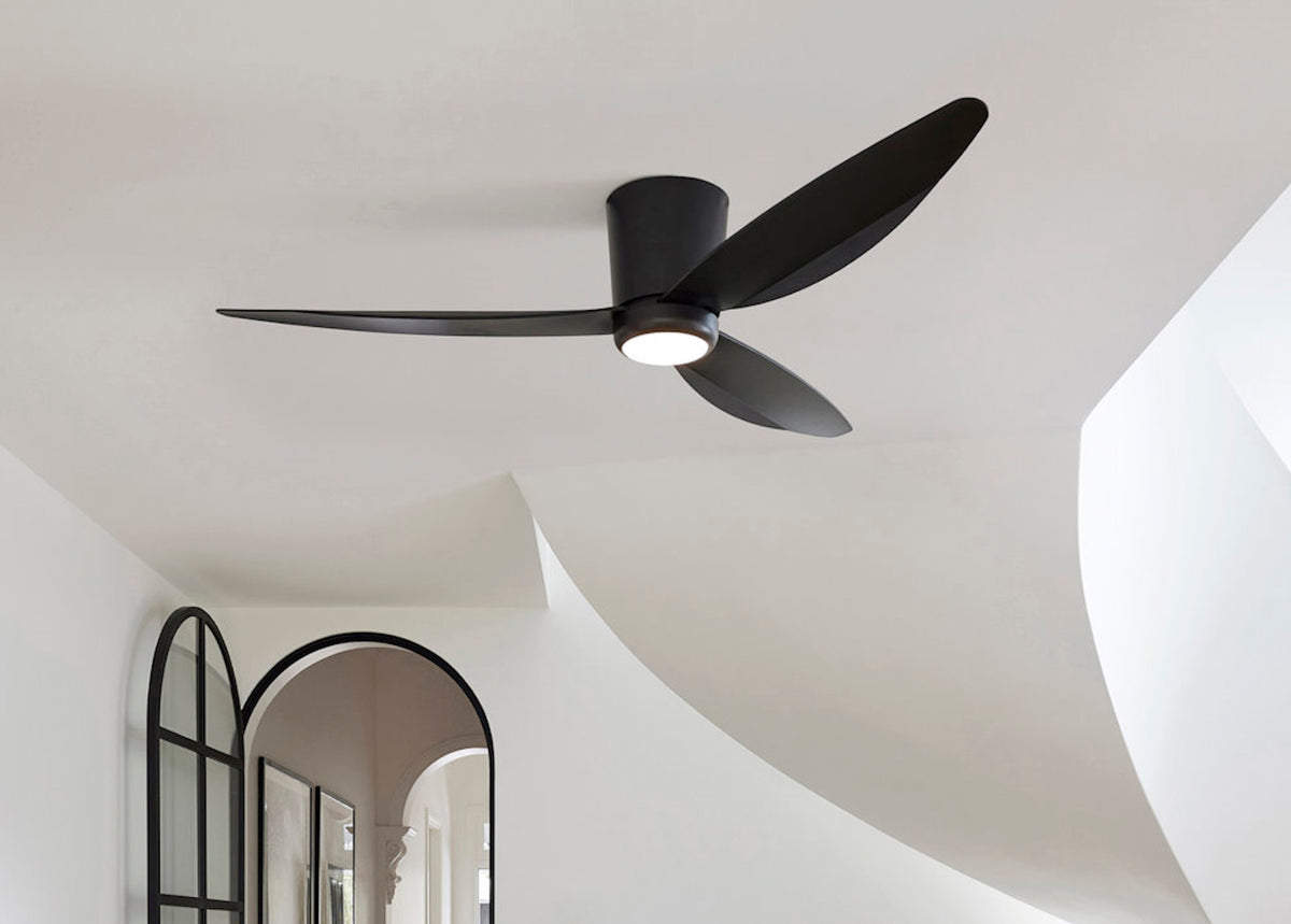 Array ceiling fan, 137 cm ∅ , 6 speeds, incl. LED light & remote control