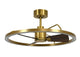 Deckenventilator Cessna, 70 cm ∅, 6 Geschwindigkeiten, inkl. LED Leuchte & Fernbedienung – Messing Antik