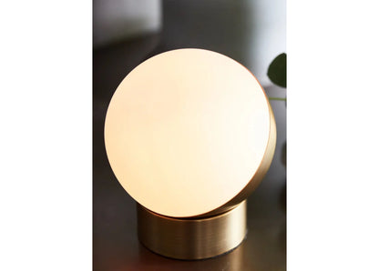 Table lamp Mikoh, round lampshade, E14 socket