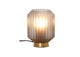 Tischlampe Clancy, Leuchtenschirm aus Glas, Messing Sockel E14 – Smoke