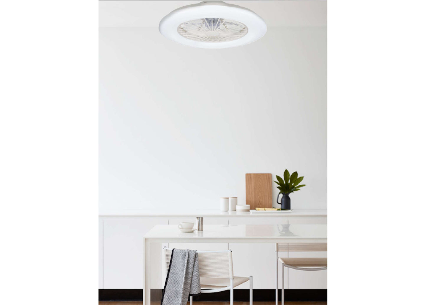 Ceiling light Oslo 50 cm ∅, including fan and remote control