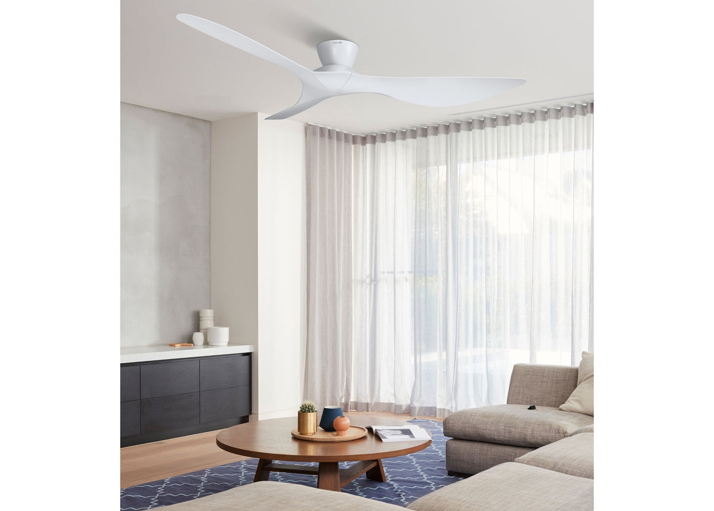 Kotara ceiling fan, 137 cm Ø, 6 speeds, including remote control