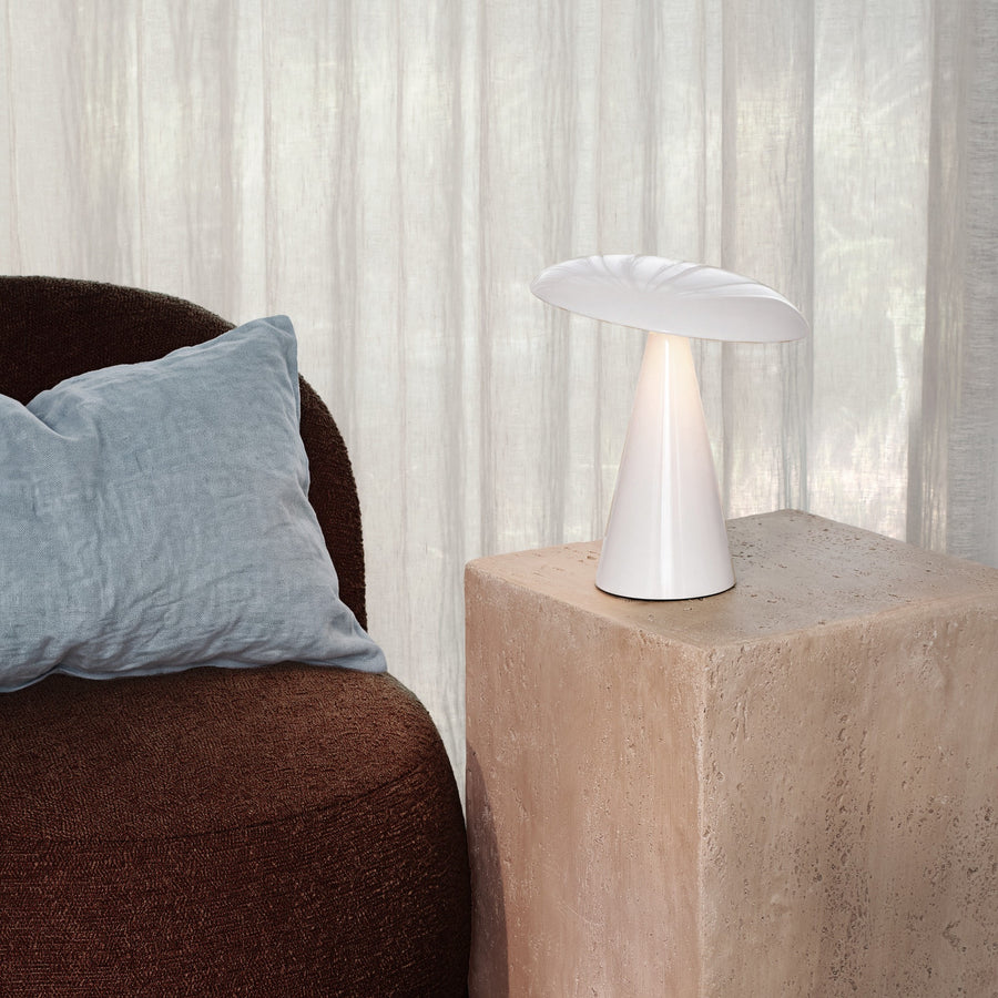 Kinoko table lamp, including LED lighting, wireless, adjustable lampshade, touch switch