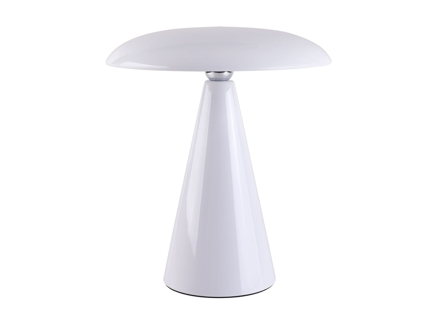 Tisch- und Wandleuchte Kinoko II Hochglanz, inkl. LED-Beleuchtung, kabellos, verstellbarer Lampenschirm, Touch Schalter