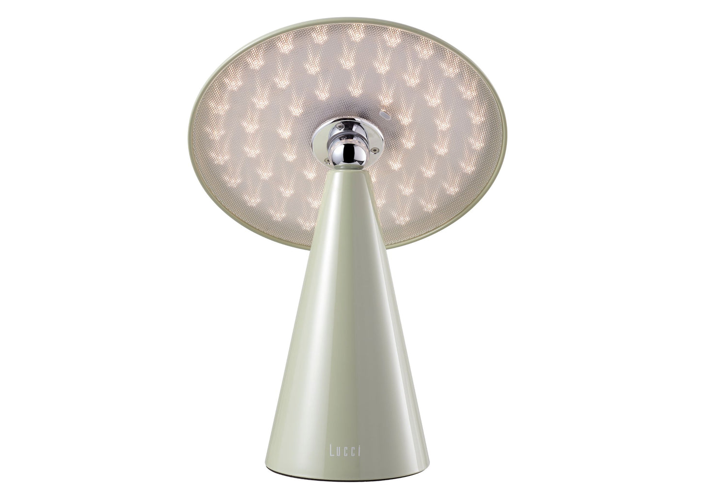 Tisch- und Wandleuchte Kinoko II Hochglanz, inkl. LED-Beleuchtung, kabellos, verstellbarer Lampenschirm, Touch Schalter