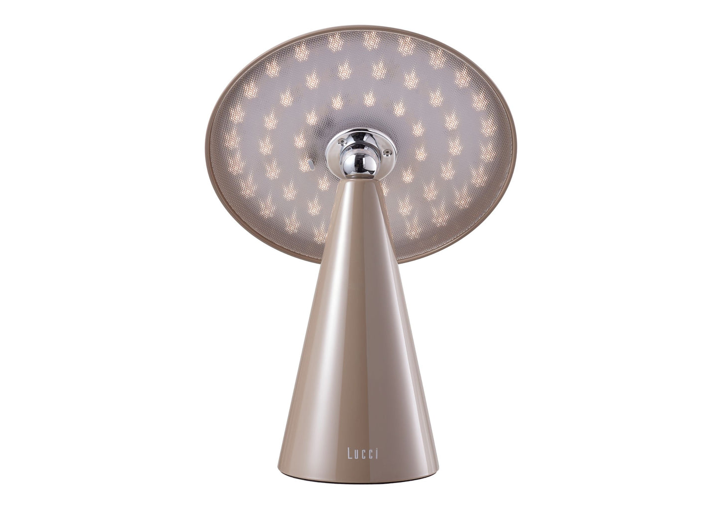 Tisch- und Wandleuchte Kinoko II Hochglanz, inkl. LED-Beleuchtung, kabellos, verstellbarer Lampenschirm, Touch Schalter