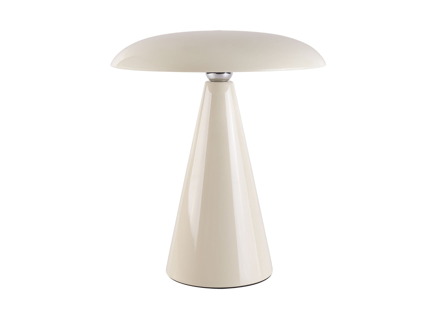 Tisch- und Wandleuchte Kinoko II Hochglanz, inkl. LED-Beleuchtung, kabellos, verstellbarer Lampenschirm, Touch Schalter