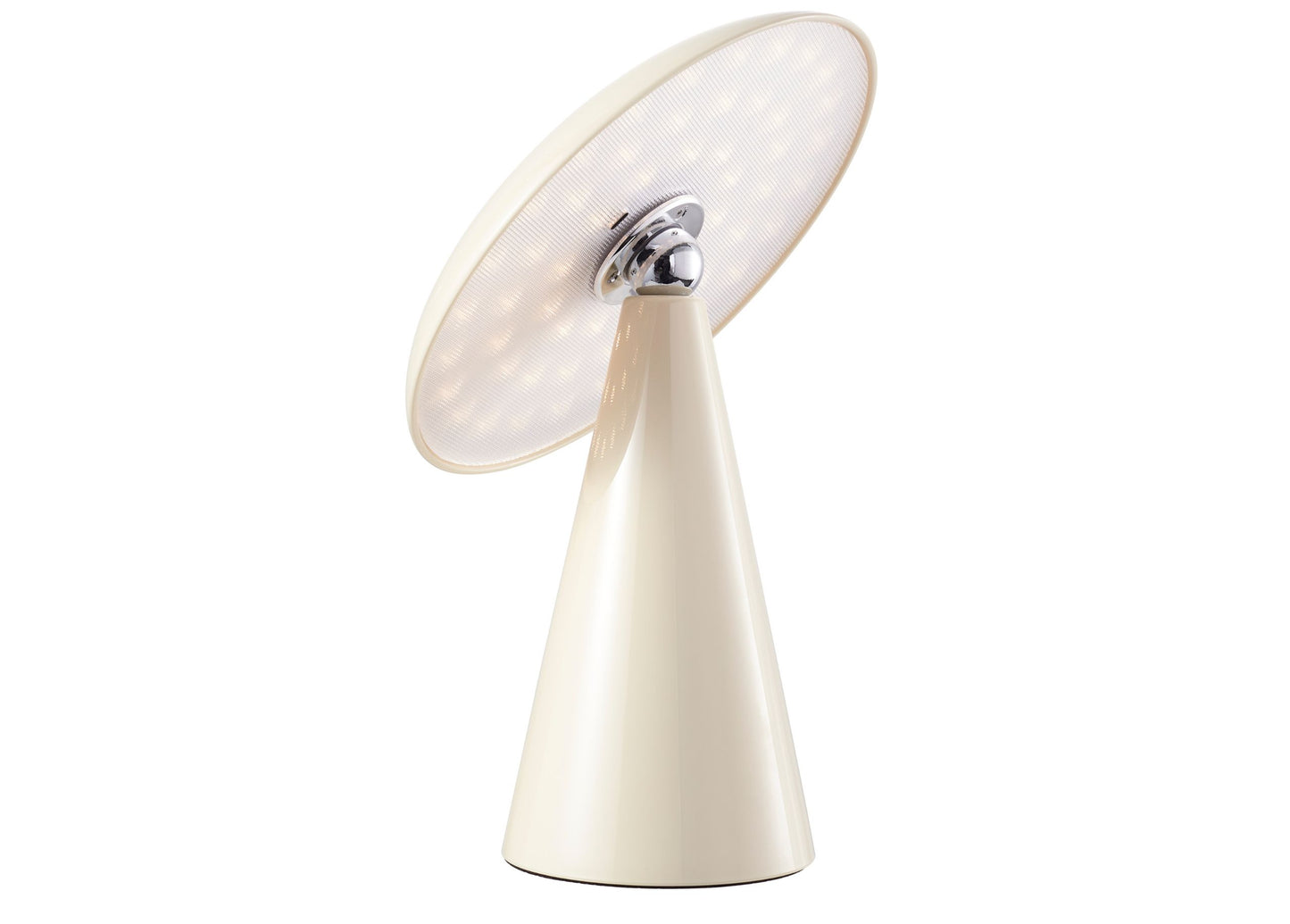 Tisch- und Wandleuchte Kinoko II Hochglanz, inkl. LED-Beleuchtung, kabellos, verstellbarer Lampenschirm, Touch Schalter