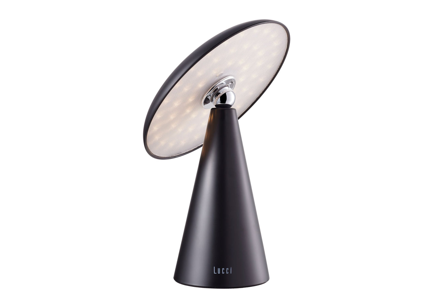 Tisch- und Wandleuchte Kinoko II matt, inkl. LED-Beleuchtung, kabellos, verstellbarer Lampenschirm, Touch Schalter