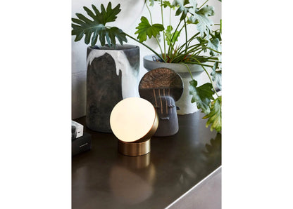 Table lamp Mikoh, round lampshade, E14 socket