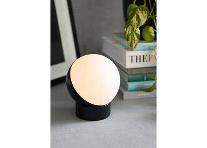 Table lamp Mikoh, round lampshade, E14 socket