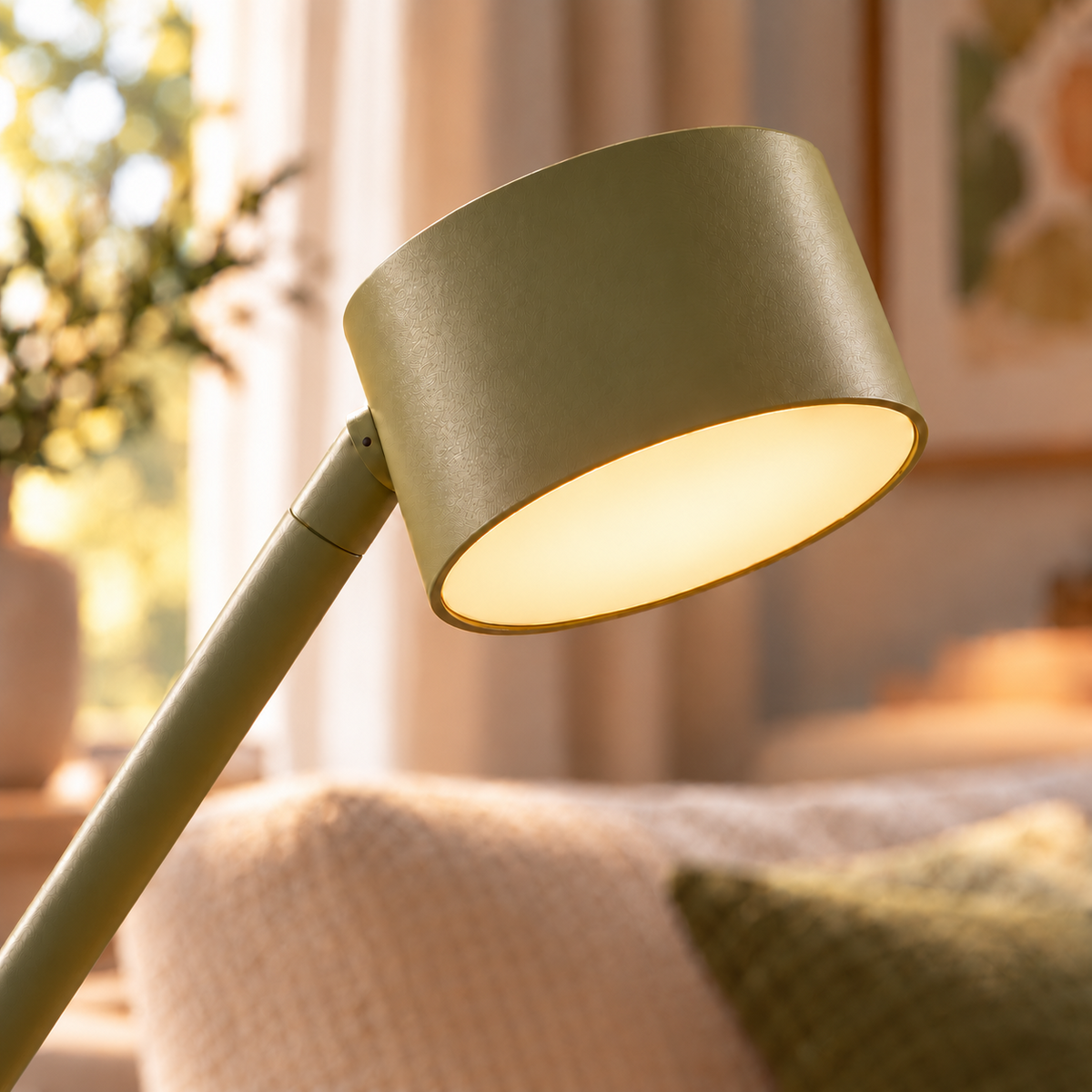Lucci Vince Tischlampe Grün Close-up
