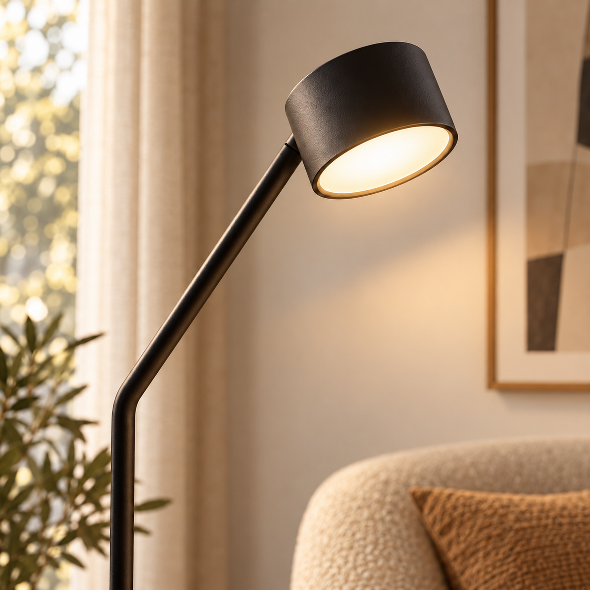 Lucci Vince Stehlampe Schwarz Close-up