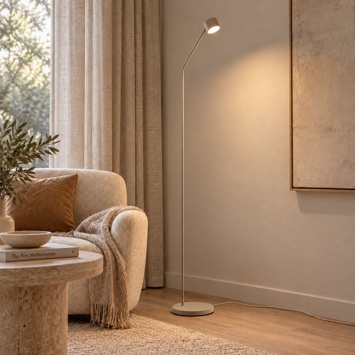 Lucci Vince Stehlampe Beige Lifestyle