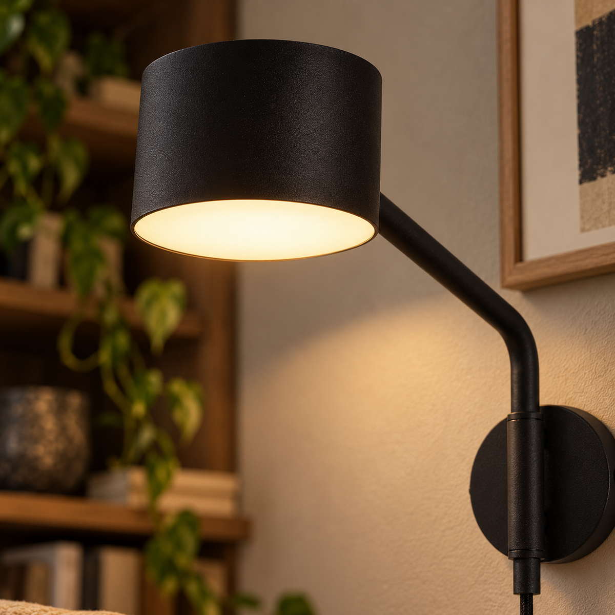 Lucci Vince Wandlampe Schwarz Close-up