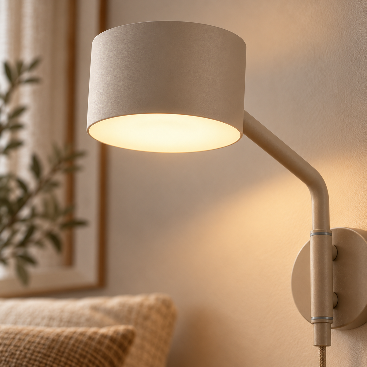 Lucci Vince Wandlampe Beige Close-up