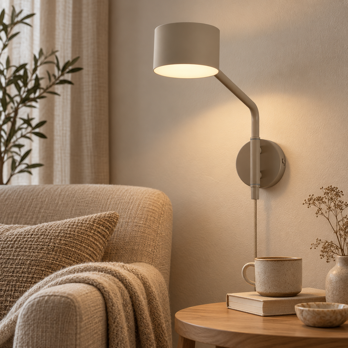 Lucci Vince Wandlampe Beige Lifestyle