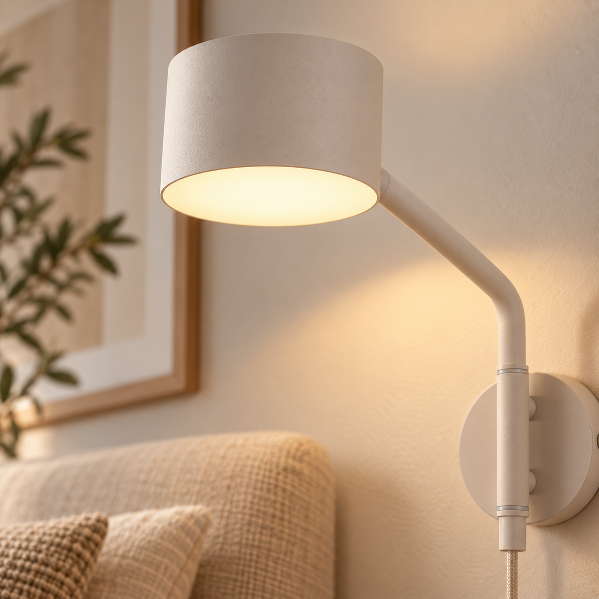 Lucci Vince Wandlampe Grau Close-up