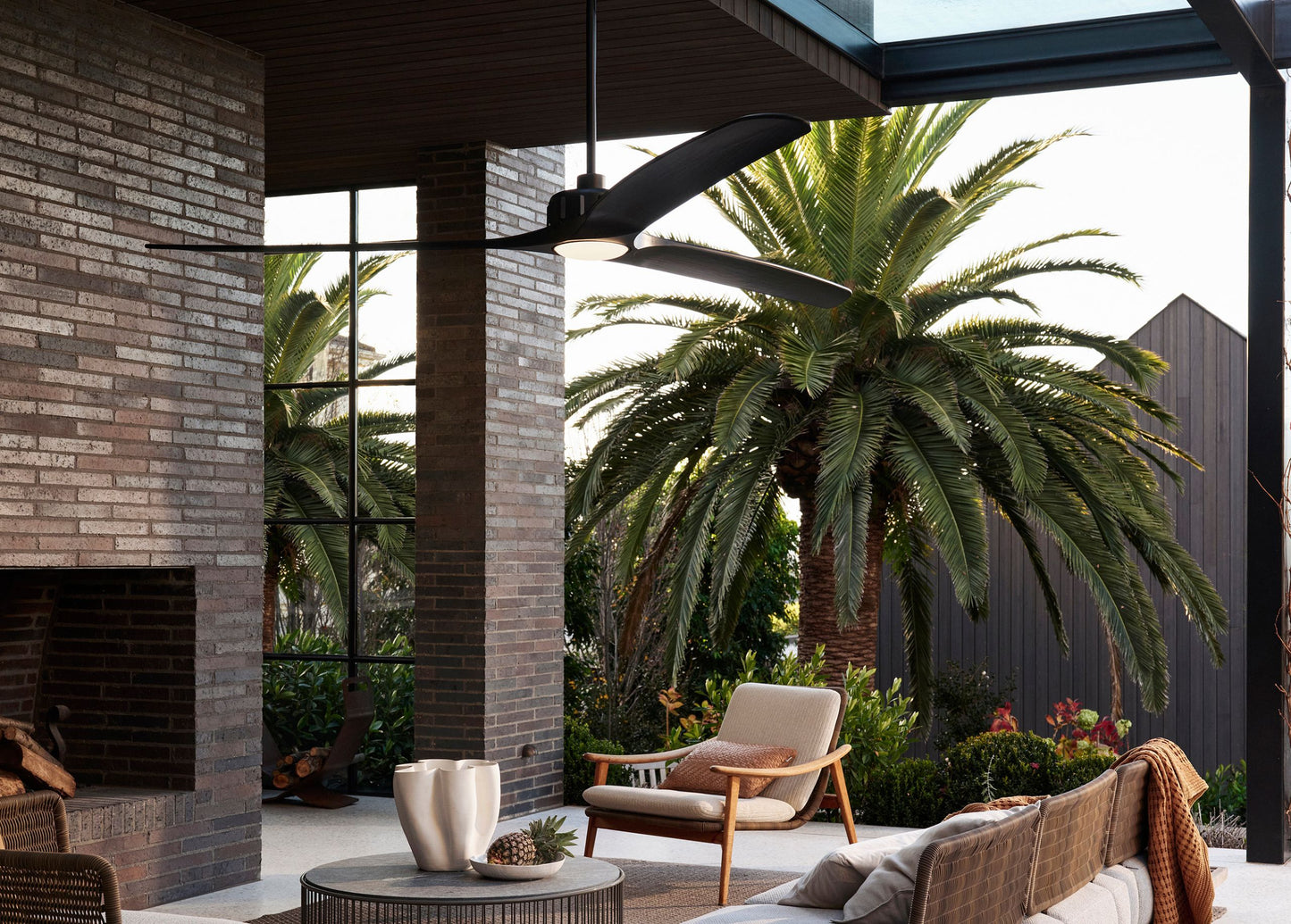 Deckenventilator Caelid, 254 cm ∅, 6 Geschwindigkeiten, inkl. LED-Leuchtmittel & Fernbedienung