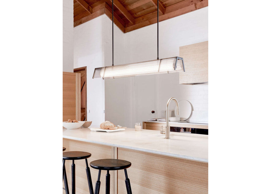 Rivit pendant light, including LED lighting, dimmable, CCT, black lamp frame